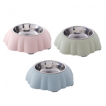 Stainless steel pet flower pumpkin bowl